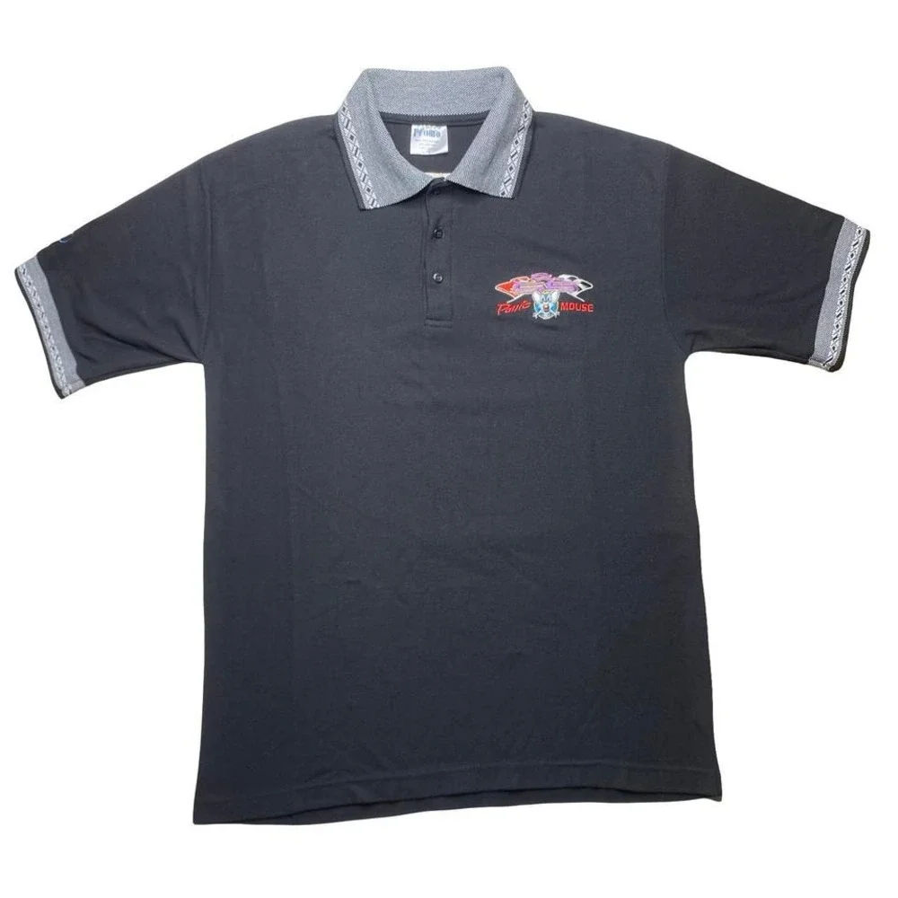 Vintage Panic Mouse racing promo‎ polo shirt